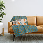 Catch the Lucky Wave 01 Throw Blanket Gallery Image 1