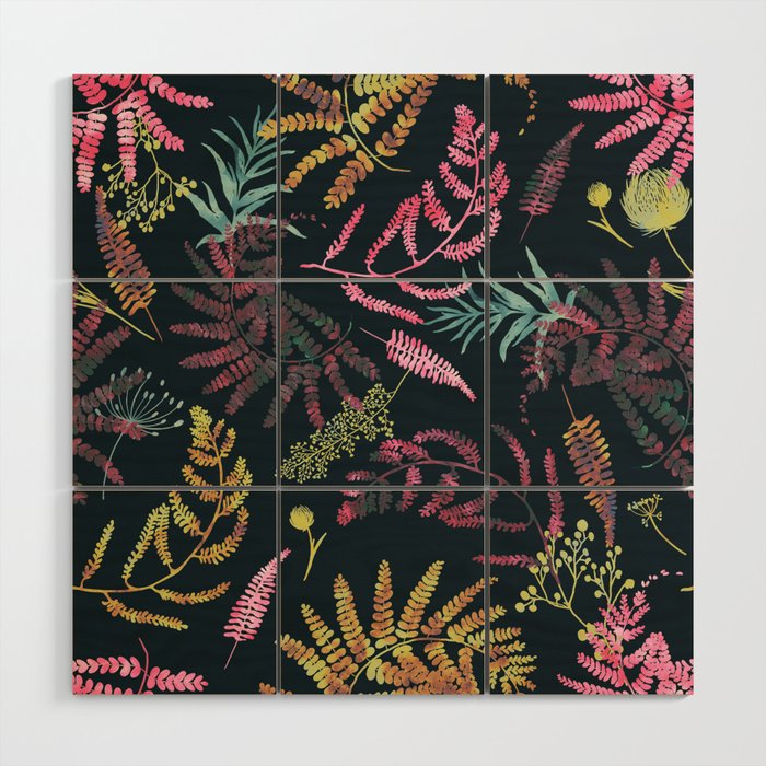 Vibrant meadow in the dark 77 Wood Wall Art Gallery Image 1