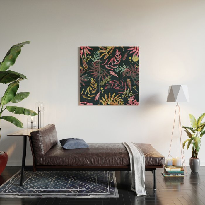 Vibrant meadow in the dark 77 Wood Wall Art Gallery Image 2