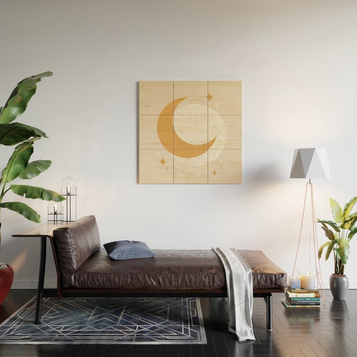 Moon Sparkle - Celestial Wood Wall Art Gallery Image 2