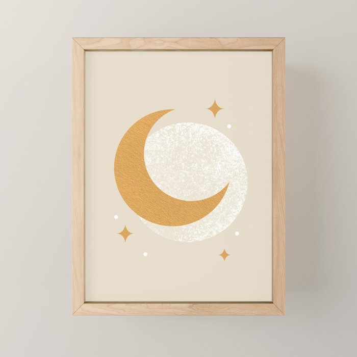 Moon Sparkle - Celestial Mini Art Print Gallery Image 1