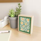 White Camellia & Fern Green Mini Art Print Gallery Image 2
