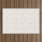 Abstract Leaf Pattern in Tan Outdoor Rug Gallery Image 1