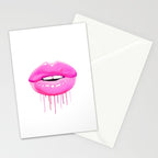 Pink lips Stationery Card Gallery Image 2