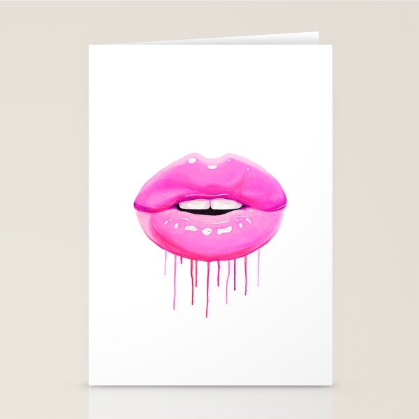 Pink lips Stationery Card Gallery Image 1