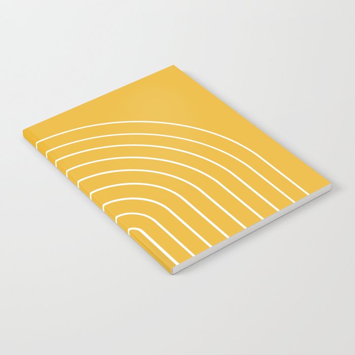 Minimal Arch IX Golden Yellow Modern Geometric Lines Notebook Gallery Image 2