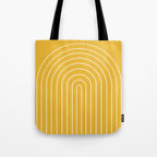 Minimal Arch IX Golden Yellow Modern Geometric Lines Tote Bag Gallery Image 1