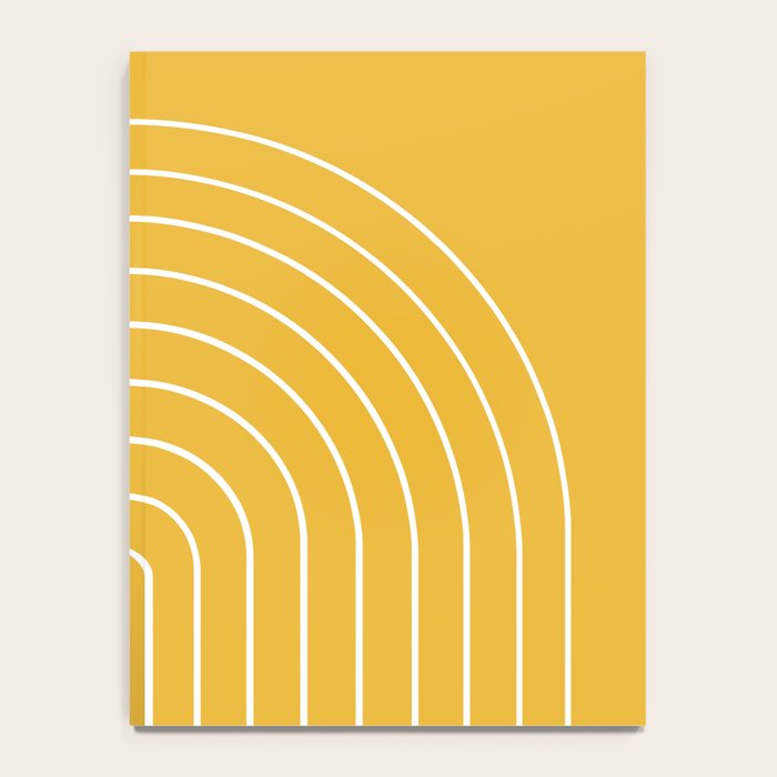 Minimal Arch IX Golden Yellow Modern Geometric Lines Notebook Gallery Image 4