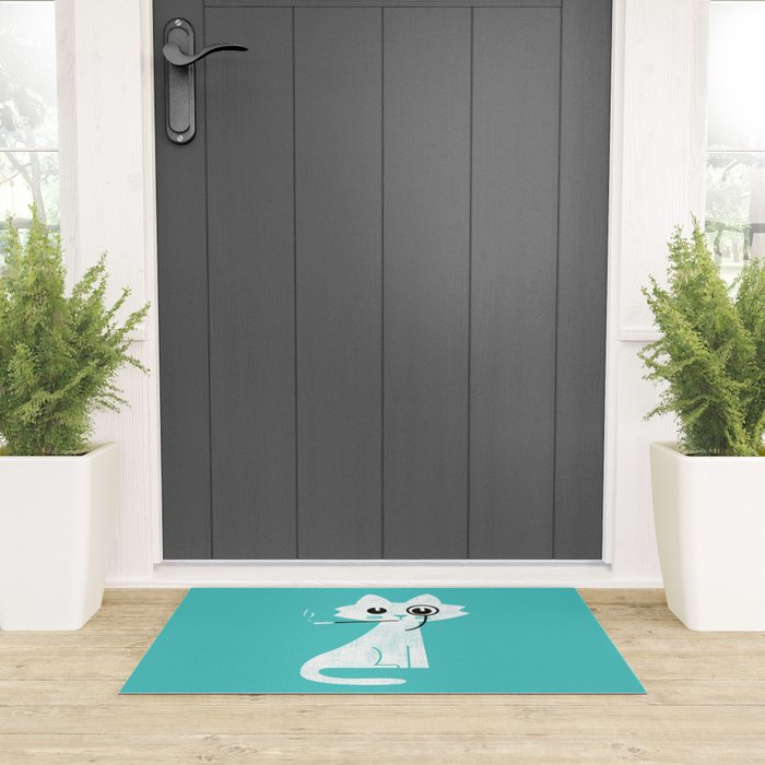 Mark - fancy cat Welcome Mat Gallery Image 3