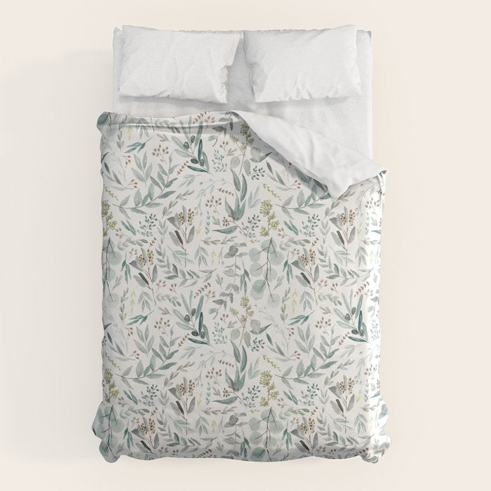 Little Eucalyptus Botanical Pattern Duvet Cover Gallery Image 6
