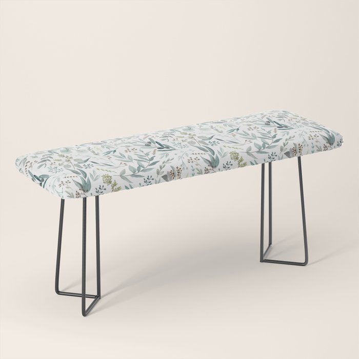Little Eucalyptus Botanical Pattern Bench Gallery Image 1