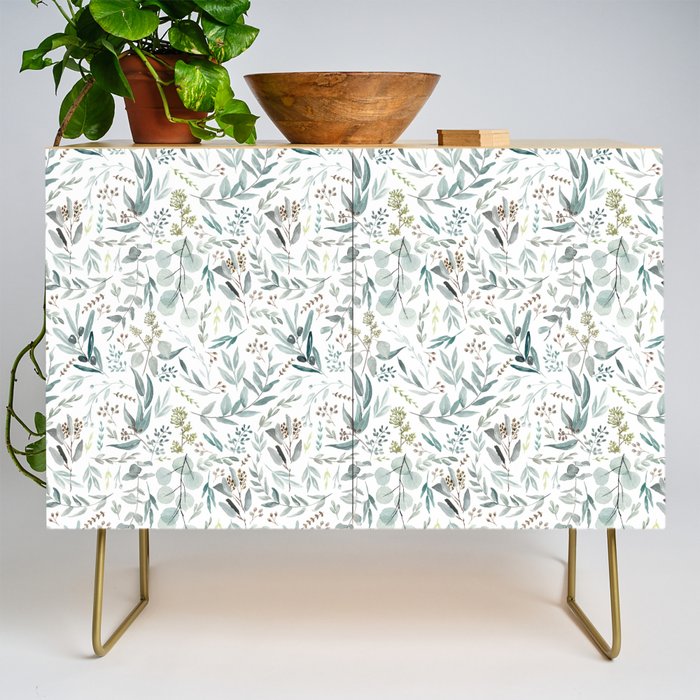 Little Eucalyptus Botanical Pattern Credenza Gallery Image 1