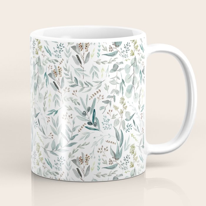 Little Eucalyptus Botanical Pattern Coffee Mug Gallery Image 1