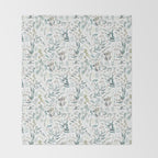 Little Eucalyptus Botanical Pattern Throw Blanket Gallery Image 2
