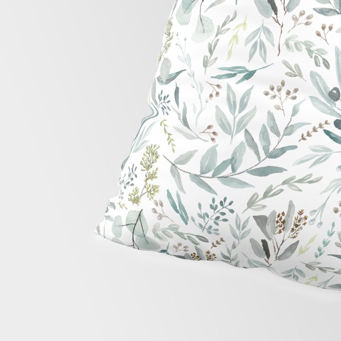 Little Eucalyptus Botanical Pattern Pillow Sham Gallery Image 4