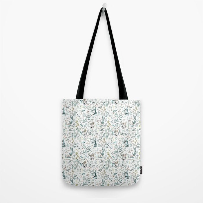 Little Eucalyptus Botanical Pattern Tote Bag Gallery Image 2