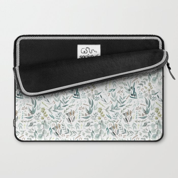 Little Eucalyptus Botanical Pattern Laptop Sleeve Gallery Image 2
