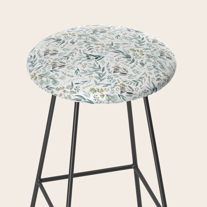 Little Eucalyptus Botanical Pattern Stool Gallery Image 2
