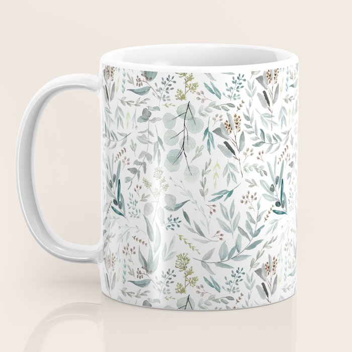 Little Eucalyptus Botanical Pattern Coffee Mug Gallery Image 3