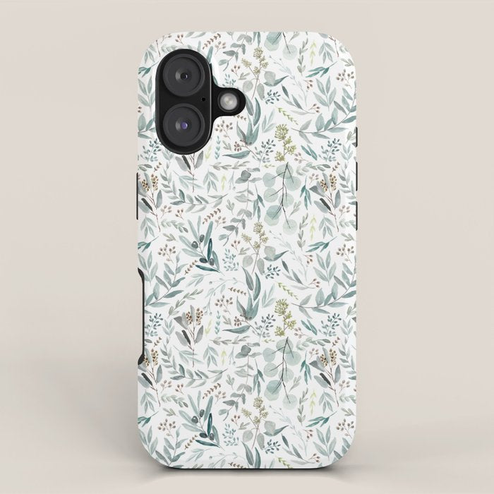 Little Eucalyptus Botanical Pattern iPhone Case Gallery Image 1