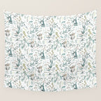 Little Eucalyptus Botanical Pattern Wall Tapestry Gallery Image 4