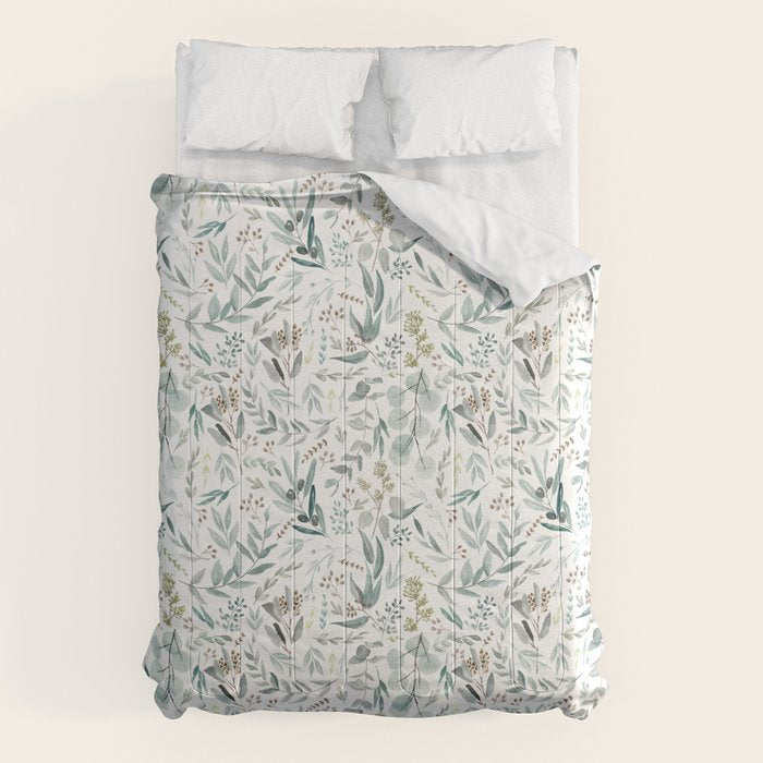 Little Eucalyptus Botanical Pattern Comforter Gallery Image 1
