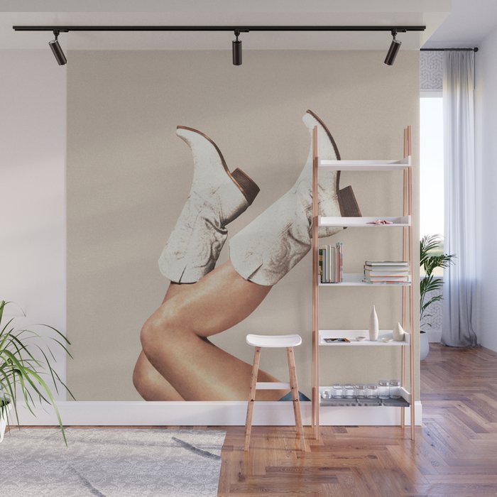 These Boots - Neutral Beige Wall Mural Gallery Image 1