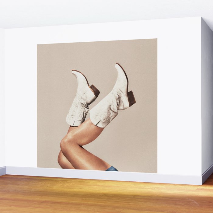 These Boots - Neutral Beige Wall Mural Gallery Image 2