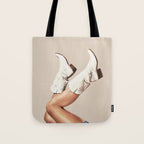 These Boots - Neutral Beige Tote Bag Gallery Image 1