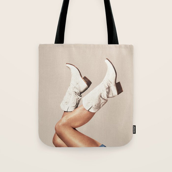 These Boots - Neutral Beige Tote Bag Gallery Image 1