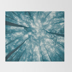 Smoky Mountain Summer Forest Teal - National Park Nature Photography Throw Blanket Gallery Image 2