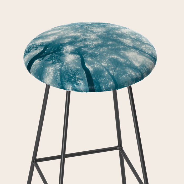 Smoky Mountain Summer Forest Teal - National Park Nature Photography Stool Gallery Image 2