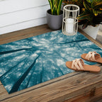 Smoky Mountain Summer Forest Teal - National Park Nature Photography Outdoor Rug Gallery Image 2