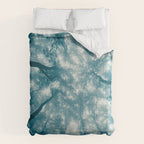 Smoky Mountain Summer Forest Teal - National Park Nature Photography Comforter Gallery Image 6