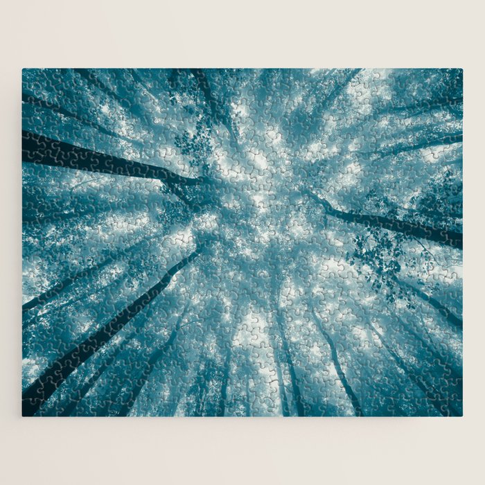 Smoky Mountain Summer Forest Teal - National Park Nature Photography Jigsaw Puzzle Gallery Image 1