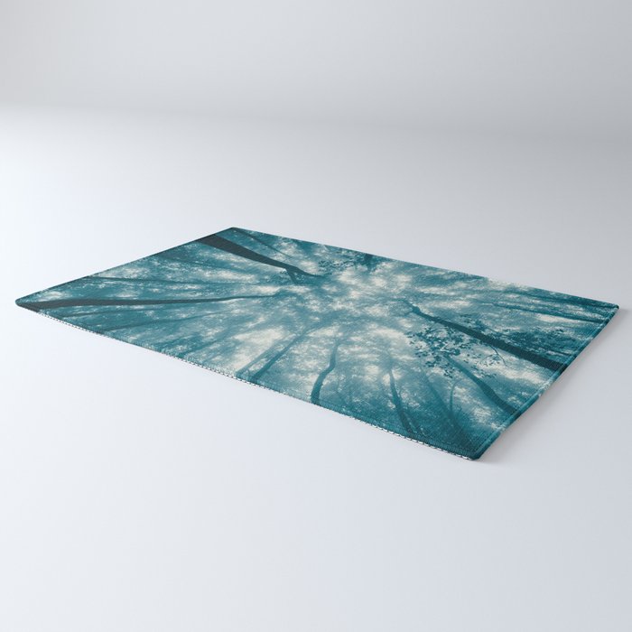 Smoky Mountain Summer Forest Teal - National Park Nature Photography Rug Gallery Image 3