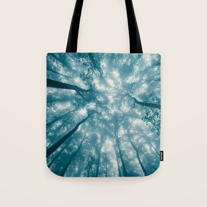 Smoky Mountain Summer Forest Teal - National Park Nature Photography Tote Bag Gallery Image 1