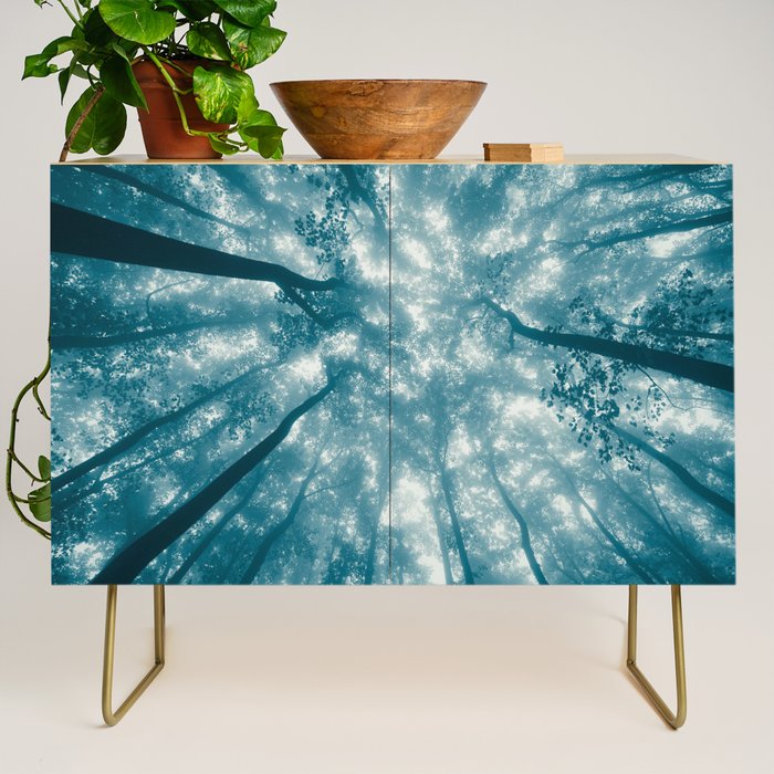Smoky Mountain Summer Forest Teal - National Park Nature Photography Credenza Gallery Image 1