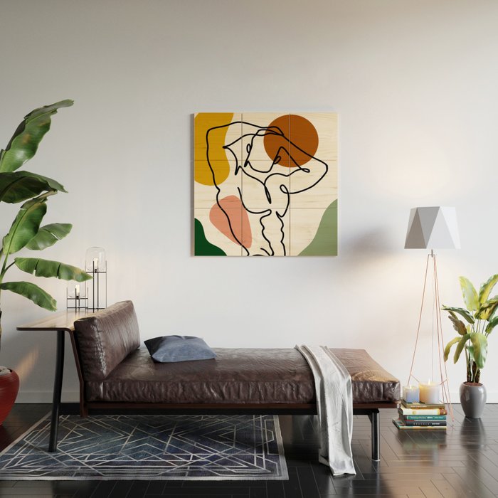 NOODDOOD Lines 4 Wood Wall Art Gallery Image 2