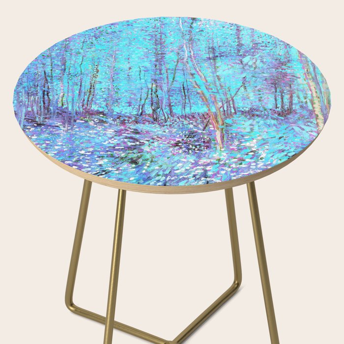 Van Gogh Trees & Underwood Aqua Lavender Side Table Gallery Image 2