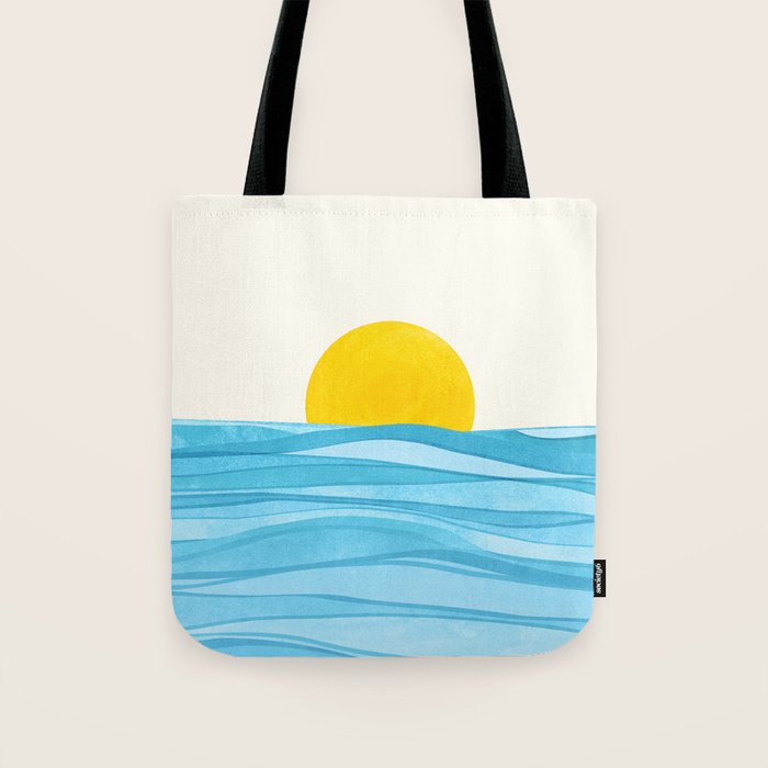 Seaside Sunrise View Tote Bag Gallery Image 1