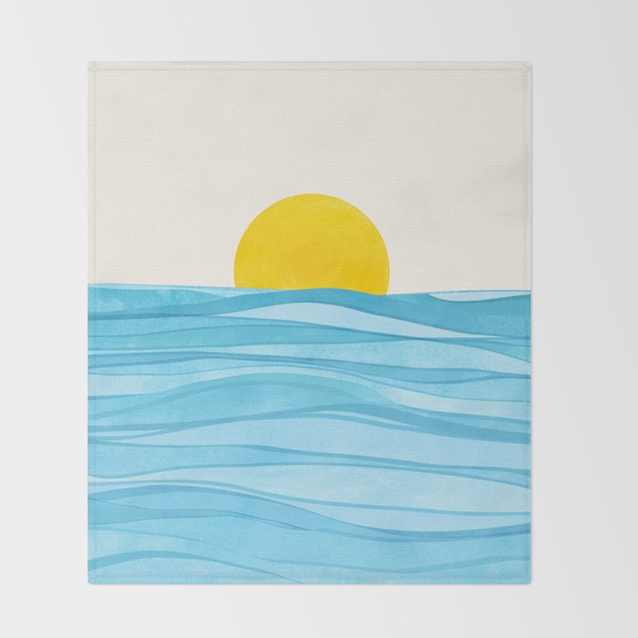 Seaside Sunrise View Throw Blanket Gallery Image 2