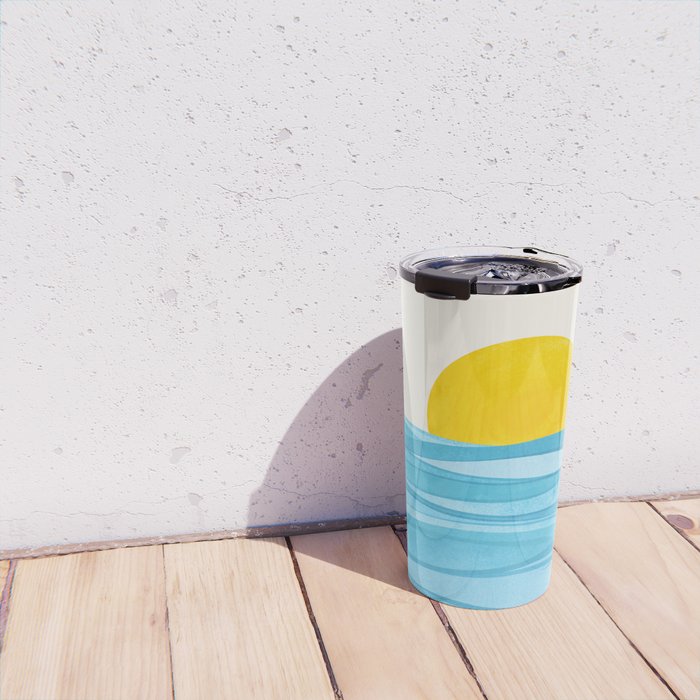 Seaside Sunrise View Travel Mug Gallery Image 4