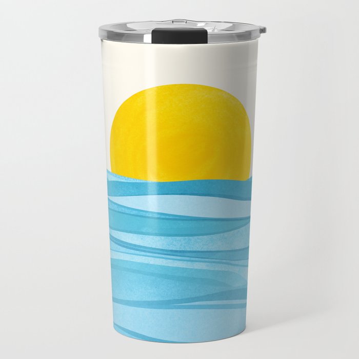 Seaside Sunrise View Travel Mug Gallery Image 1