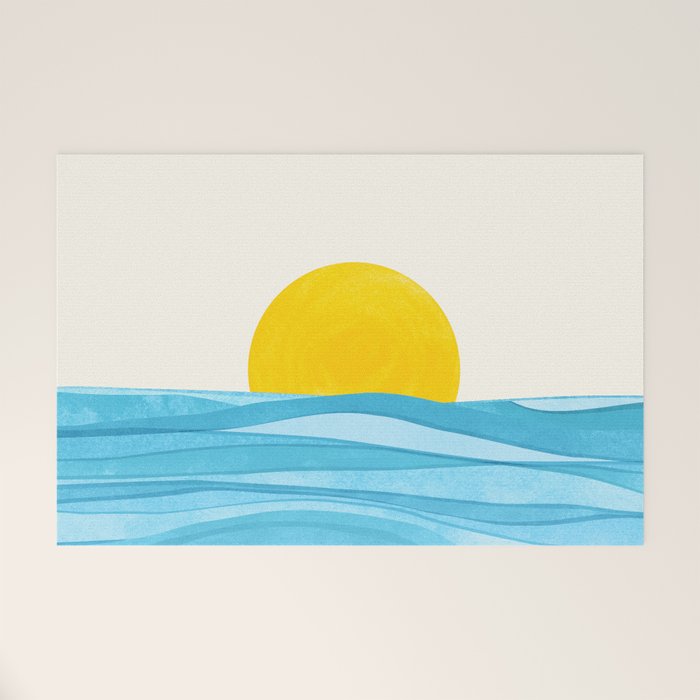 Seaside Sunrise View Welcome Mat Gallery Image 1