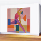 Abstract Yoga Pose Wall Mural Gallery Image 2