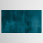 Tropical Dark Teal Inspired by Sherwin Williams 2020 Trending Color Oceanside SW6496 Fusion Water Color Blend Tablecloth Gallery Image 2