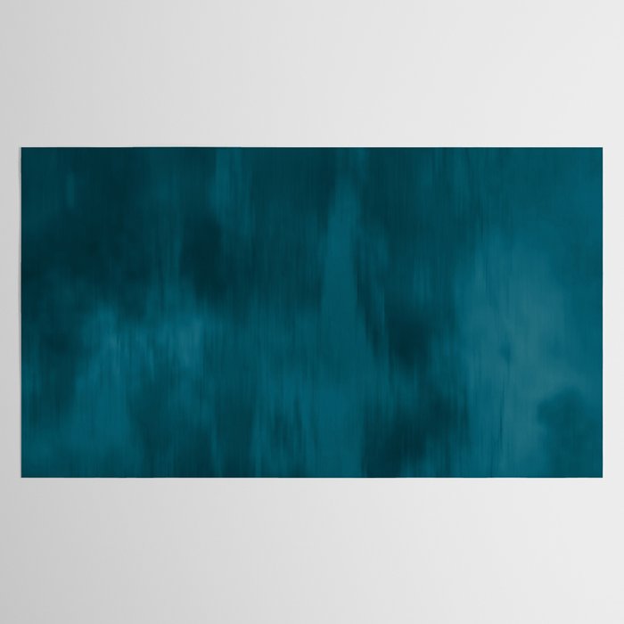 Tropical Dark Teal Inspired by Sherwin Williams 2020 Trending Color Oceanside SW6496 Fusion Water Color Blend Tablecloth Gallery Image 2