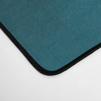 Tropical Dark Teal Inspired by Sherwin Williams 2020 Trending Color Oceanside SW6496 Fusion Water Color Blend Desk Mat Gallery Image 4