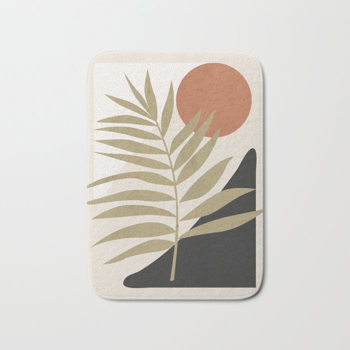 Tropical Leaf- Abstract Art 9 Bath Mat Gallery Image 1